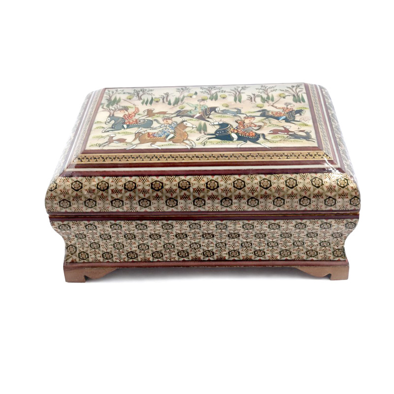 جعبه چوبی سنتی 14 در 10 سانتی‌متر (در حد نو)